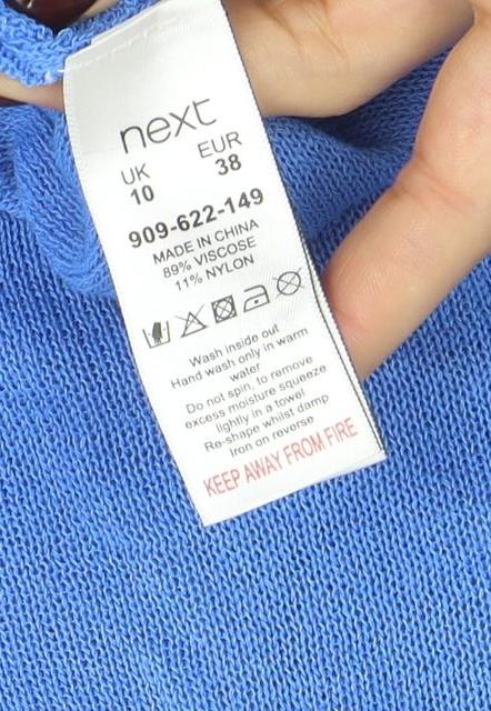 Womens UK Size 10 NEXT Blue Pullover Jumper