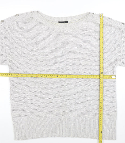 Womens UK Size L Wallis Ivory Pullover Jumper
