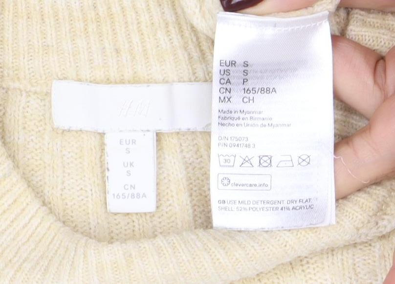 Womens UK Size S H&M Beige Pullover Jumper