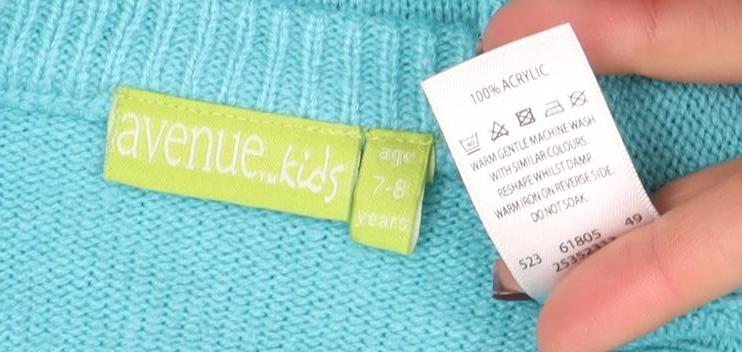 Girls UK Size 7-8 Years Avenue Kids Blue Pullover Jumper