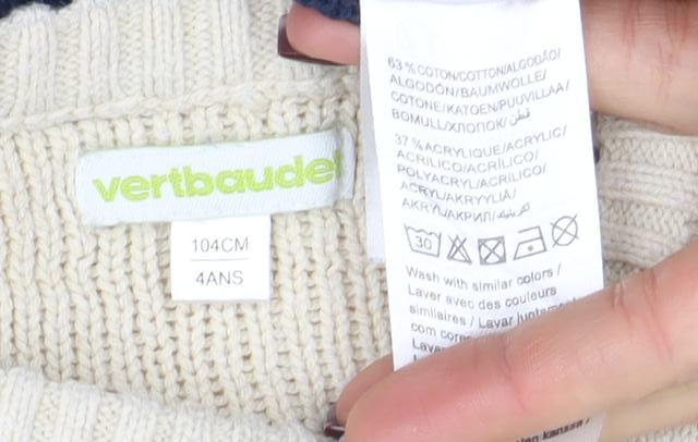 Boys UK Size 10 Years Vertbaudet Blue Pullover Jumper