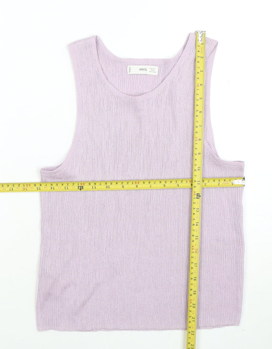 Womens UK Size L MNG Purple Basic Tank