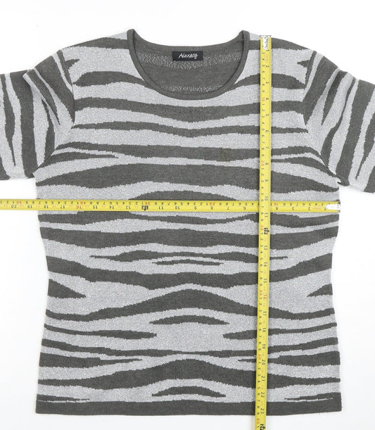 Womens UK Size M Alexara Grey Basic T-Shirt