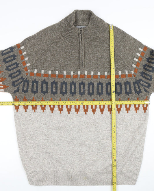 Mens UK Size XL TU Beige Pullover Jumper