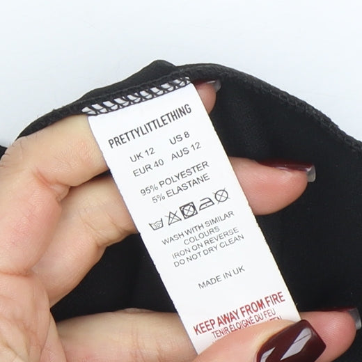 Womens UK Size 12 PRETTYLITTLETHING Black Basic Jacket