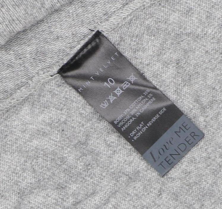 Womens UK Size 10 Mint Velvet Grey Cardigan Jumper