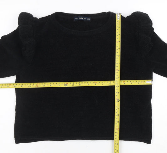 Womens UK Size M Zara Black Pullover Jumper