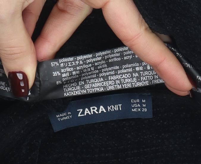 Womens UK Size M Zara Black Pullover Jumper