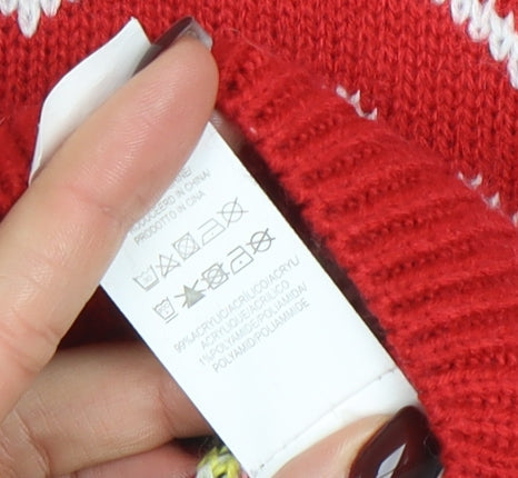 Womens UK Size S Disney Red Pullover Jumper
