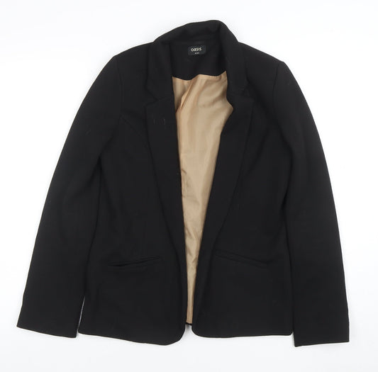 Womens UK Size 8 Oasis Regular Black Blazer