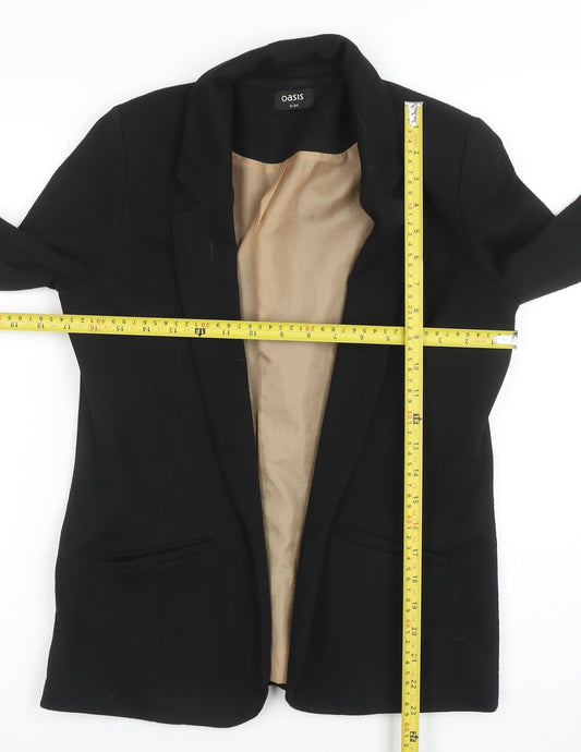 Womens UK Size 8 Oasis Regular Black Blazer