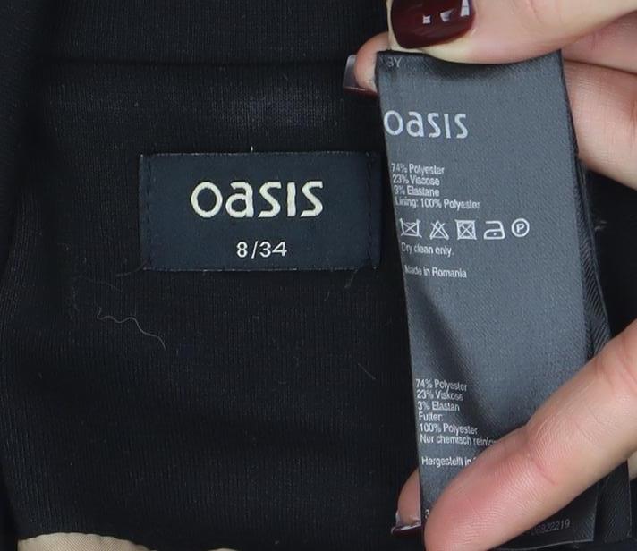 Womens UK Size 8 Oasis Regular Black Blazer
