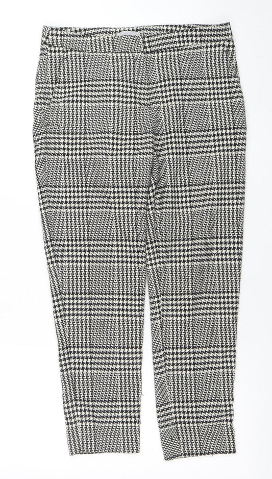 Womens UK Size 8 H&M Slim Fit Business Casual Workwear Black Trousers