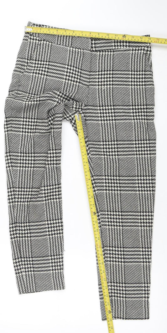 Womens UK Size 8 H&M Slim Fit Business Casual Workwear Black Trousers