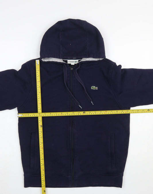 Womens UK Size M Lacoste Blue Full Zip Hoodie