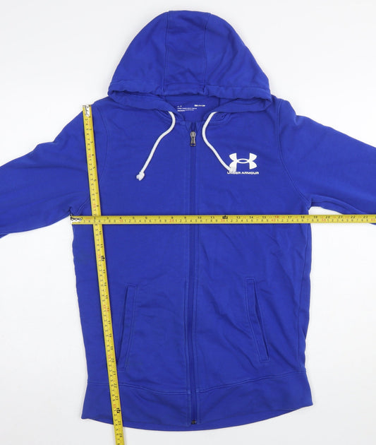 Mens UK Size S Under armour Blue Full Zip Hoodie