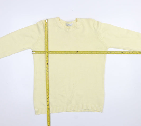 Marks & Spencer Women’s Beige Cotton Crew Neck Jumper Size 12