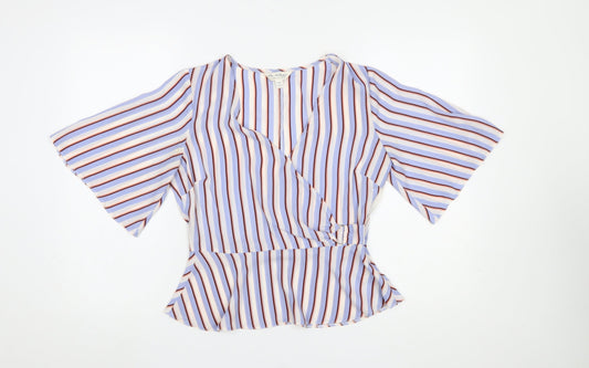 Womens UK Size 10 Miss Selfridge Multicoloured Wrap Blouse