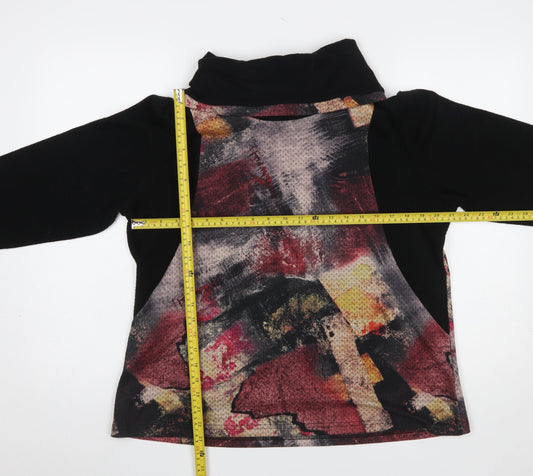 Chianti Womens Multicoloured Roll Neck Long Sleeve Top Size 18