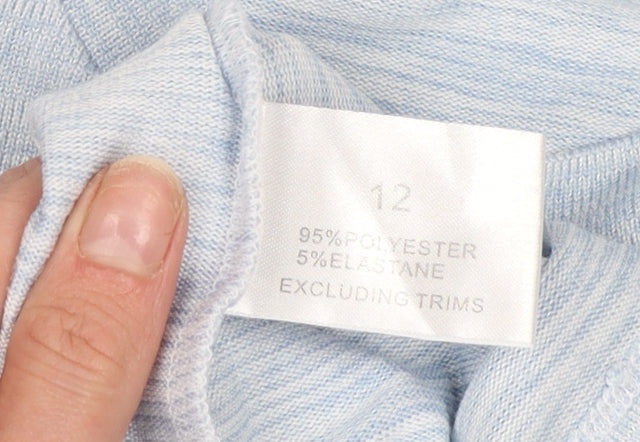Womens UK Size 12 Maison de Nimes Blue Basic T-Shirt