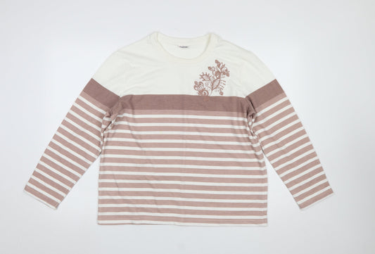 Womens UK Size M Damart Beige Jersey T-Shirt