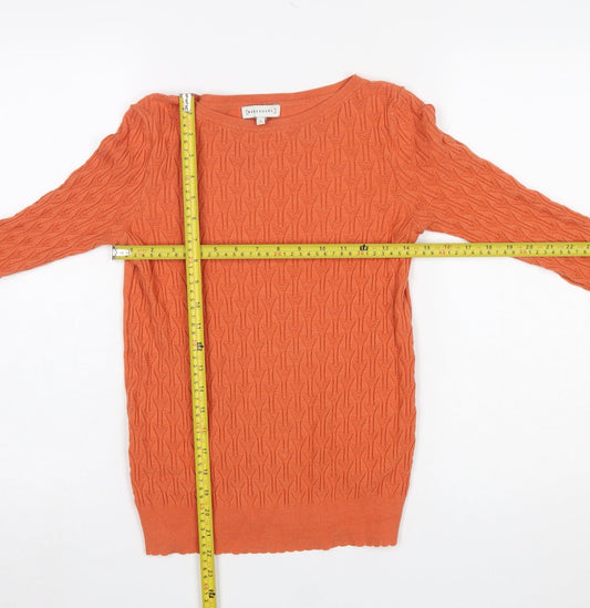 Womens UK Size 6 Warehouse Orange Pullover Jumper