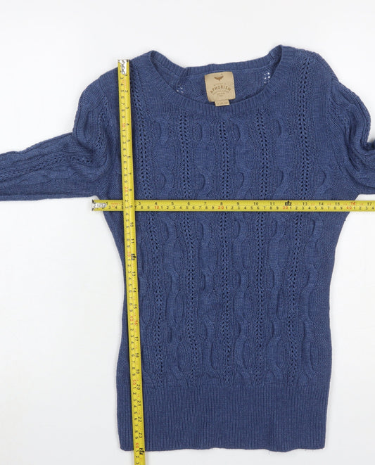 Womens UK Size L Aphorism Blue Pullover Jumper