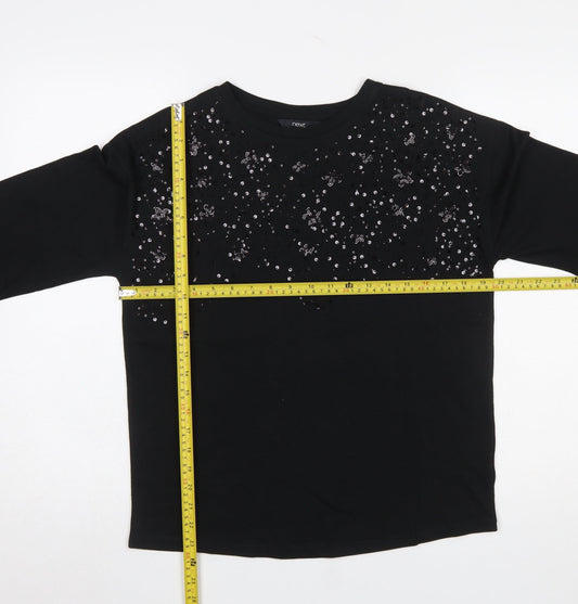 Womens UK Size 8 NEXT Black Basic T-Shirt