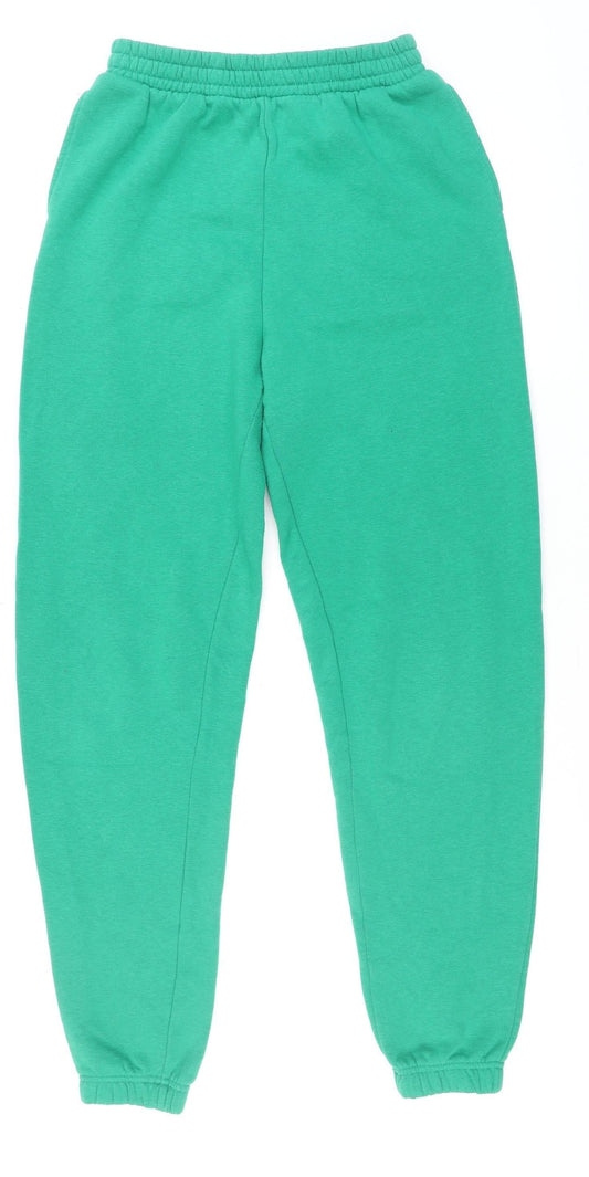 Womens UK Size 10 New Look Regular Fit Sweatpants Green Trousers