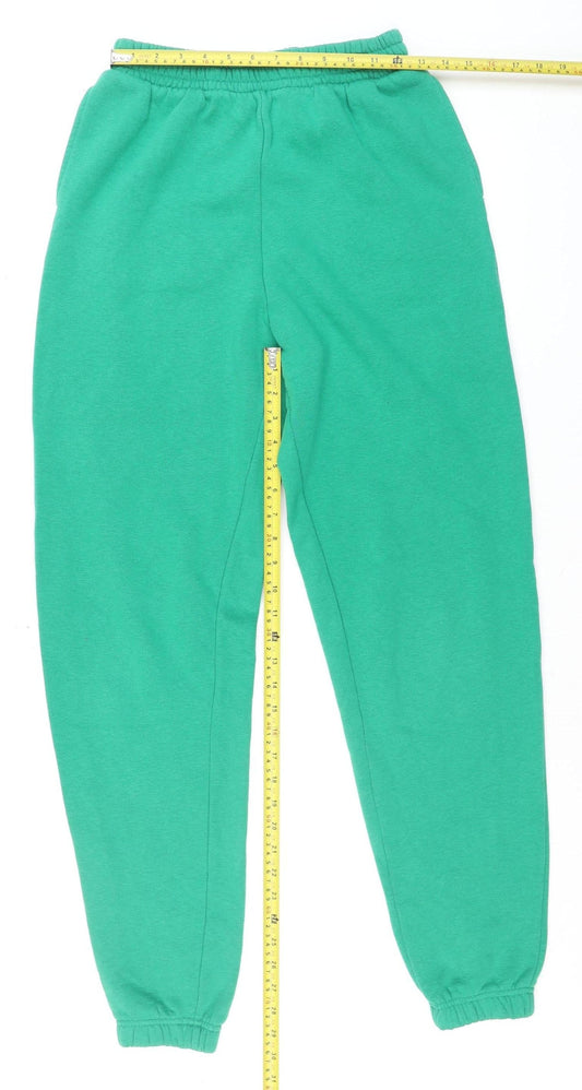 Womens UK Size 10 New Look Regular Fit Sweatpants Green Trousers
