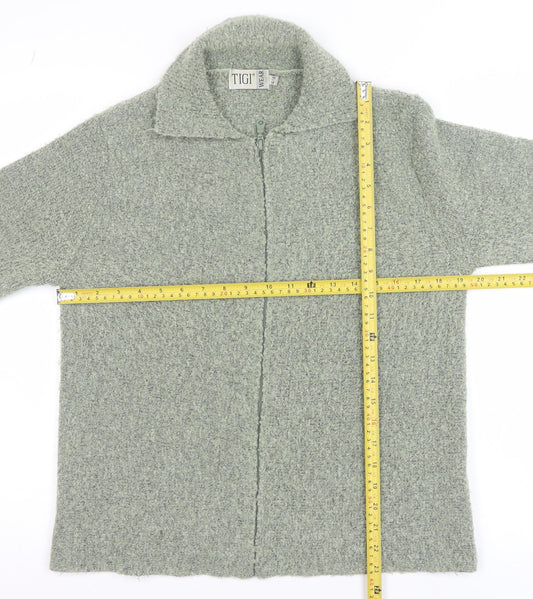 Womens UK Size 14 TIGI Wear Grey Full Zip Jumper