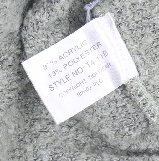 Womens UK Size 14 TIGI Wear Grey Full Zip Jumper