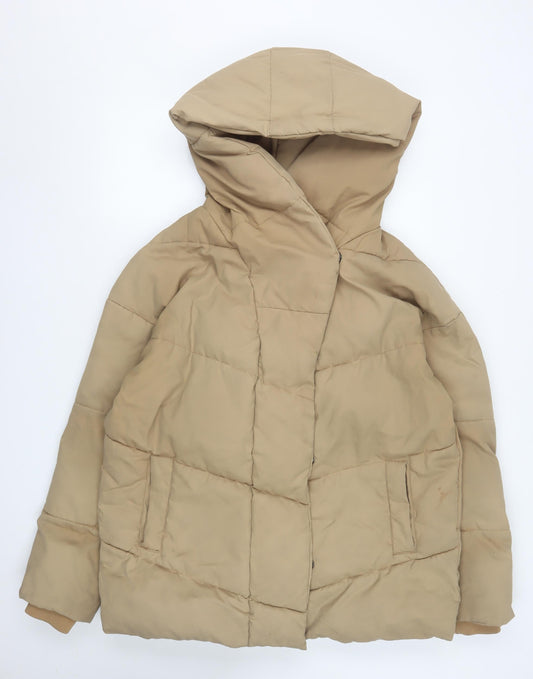 Womens UK Size L Noisy may Beige Puffer Jacket