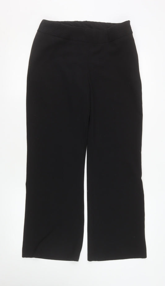 Womens UK Size 12 Wallis Regular Fit Business Casual Workwear Black Trousers