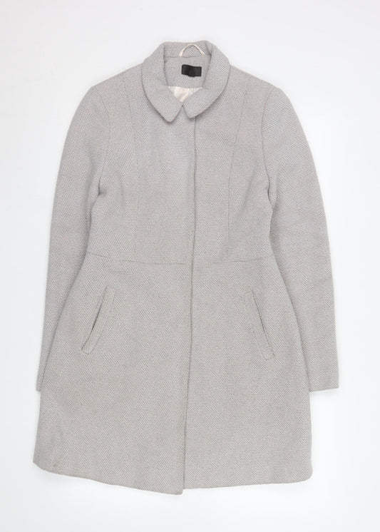 Womens UK Size 10 Topshop Grey Overcoat