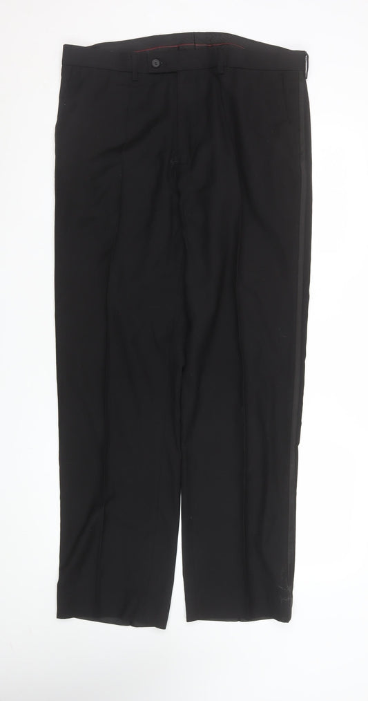 George Women's Black 36in Waist Dress Pants Trousers