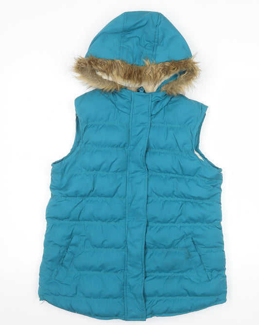 Womens UK Size 10 Mountain Warehouse Blue Puffer Jacket