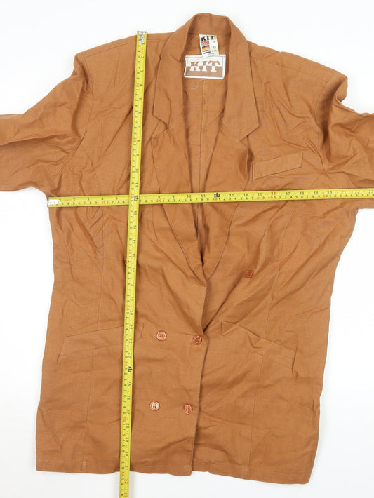 Womens UK Size 16 Kit Regular Brown Suit Jacket