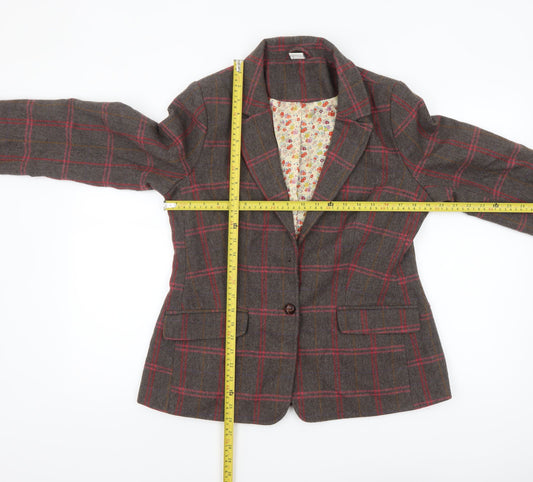 Womens UK Size 12 Cotton Traders Regular Brown Blazer
