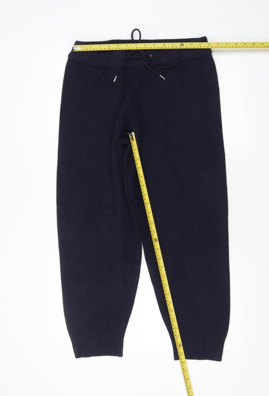 Womens UK Size L Zara Regular Fit Jogger Blue Trousers