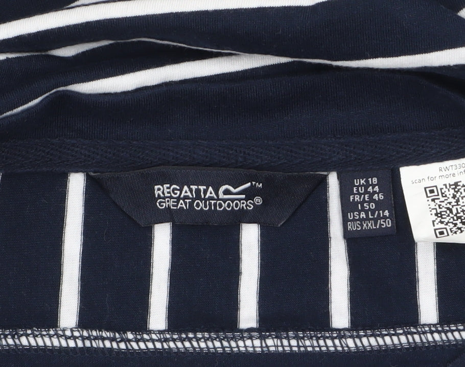 Womens UK Size 18 Regatta Blue Basic T-Shirt