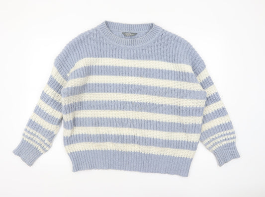 Womens UK Size 16/18 Nutmeg Blue Pullover Jumper