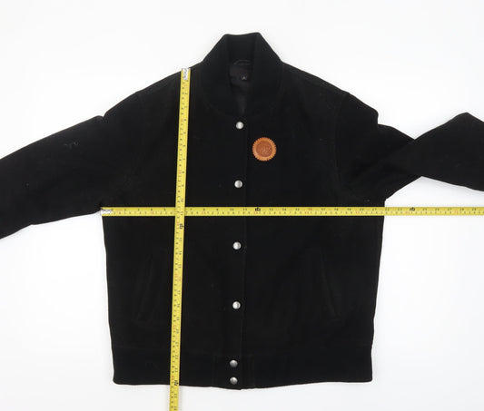 Mens UK Size M Uniqlo Black Varsity Jacket