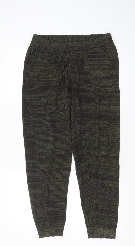 Warehouse Women's Black Jogger Trousers Size M Cotton Blend