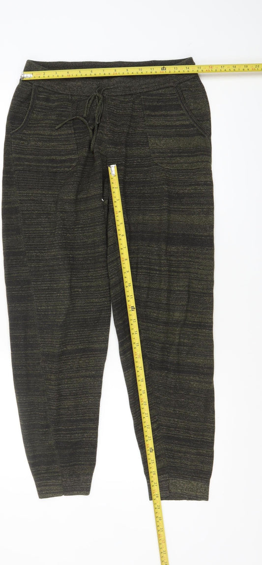 Warehouse Women's Black Jogger Trousers Size M Cotton Blend