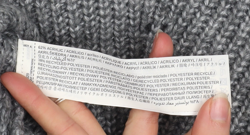 Womens UK Size S Mango Grey Pullover Jumper