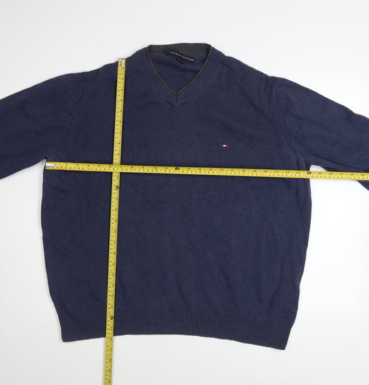 Mens UK Size XL Tommy Hilfiger Blue Pullover Jumper