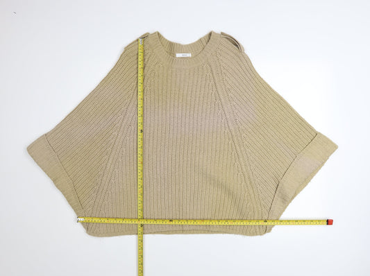 Womens UK Size One Size Marks and Spencer Beige Cape Jumper