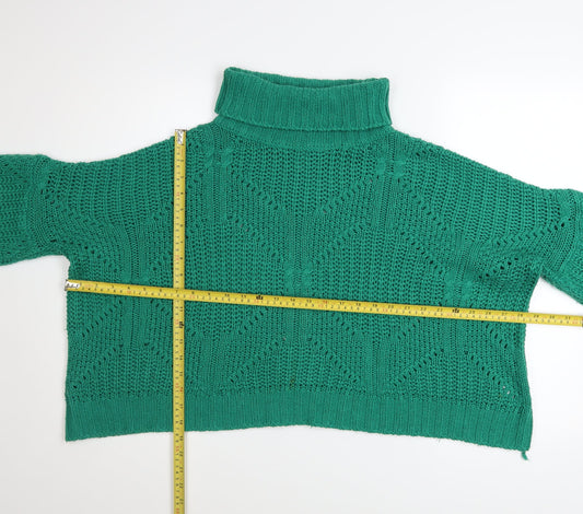 Womens UK Size 12 Liquorish Green Pullover Jumper