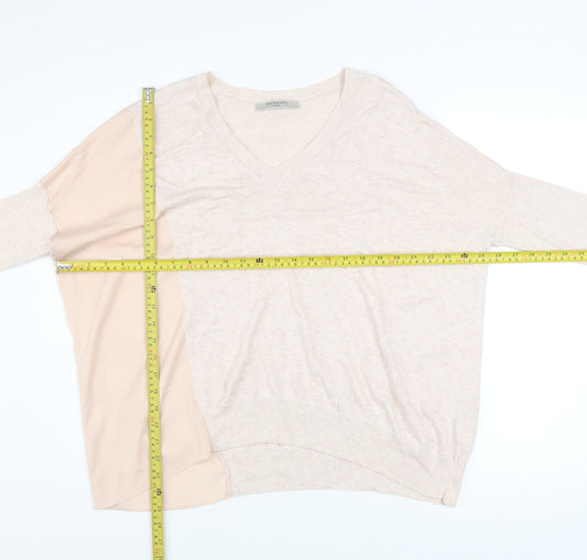 Womens UK Size S AllSaints Beige Pullover Jumper